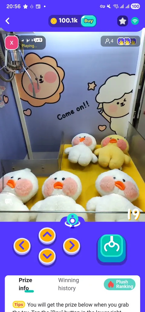 Live view and controls for a real claw machine in Claw Eden