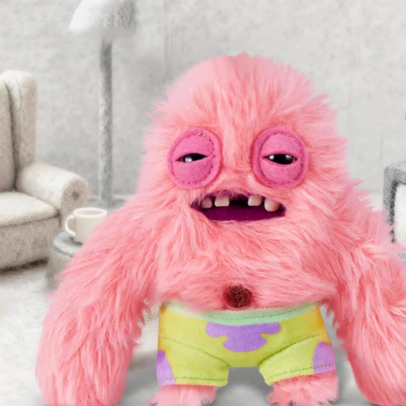 Fuggler Patrick Star Plush Keychain — product image 3 of 4